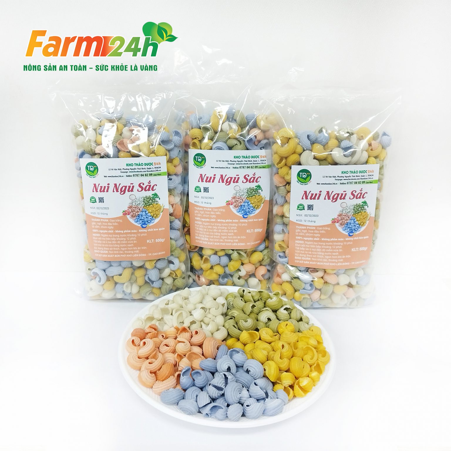 Nui rau củ NGŨ SẮC Eatclean ăn kiêng, ăn dặm cho bé - 100% rau củ tự ...